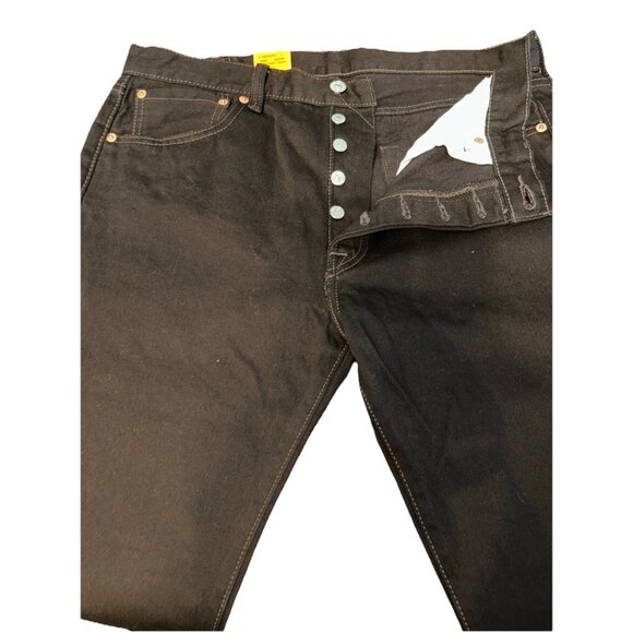 NWT Levi Men's 501 Straight Leg Black Jeans Size 34x32 Red Tab - Picture 5 of 9